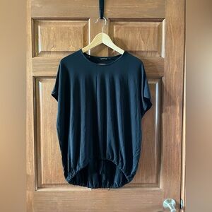 Marimekko Top with Drawstring Hem Black Size S